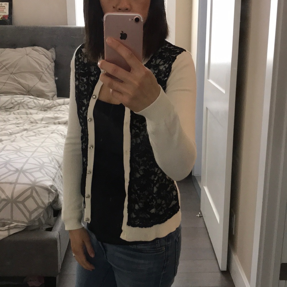 Charter club lace cardigan